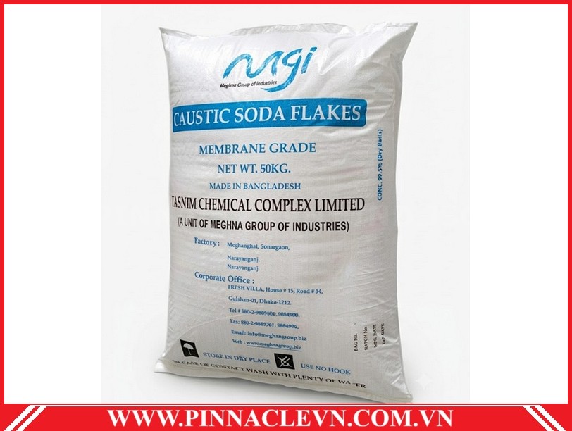 Caustic Soda Flakes Natri Hydroxit NaOH Pinnaclevn